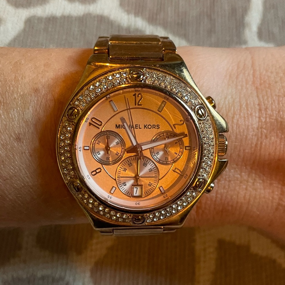 Michael Kors Rose Gold Watch with Swarvorski Crystals